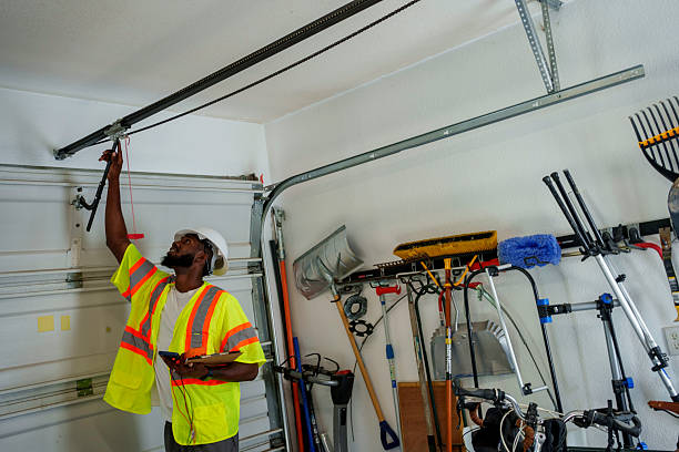 Professional Garage Door Installation technician working in Spindale, NC